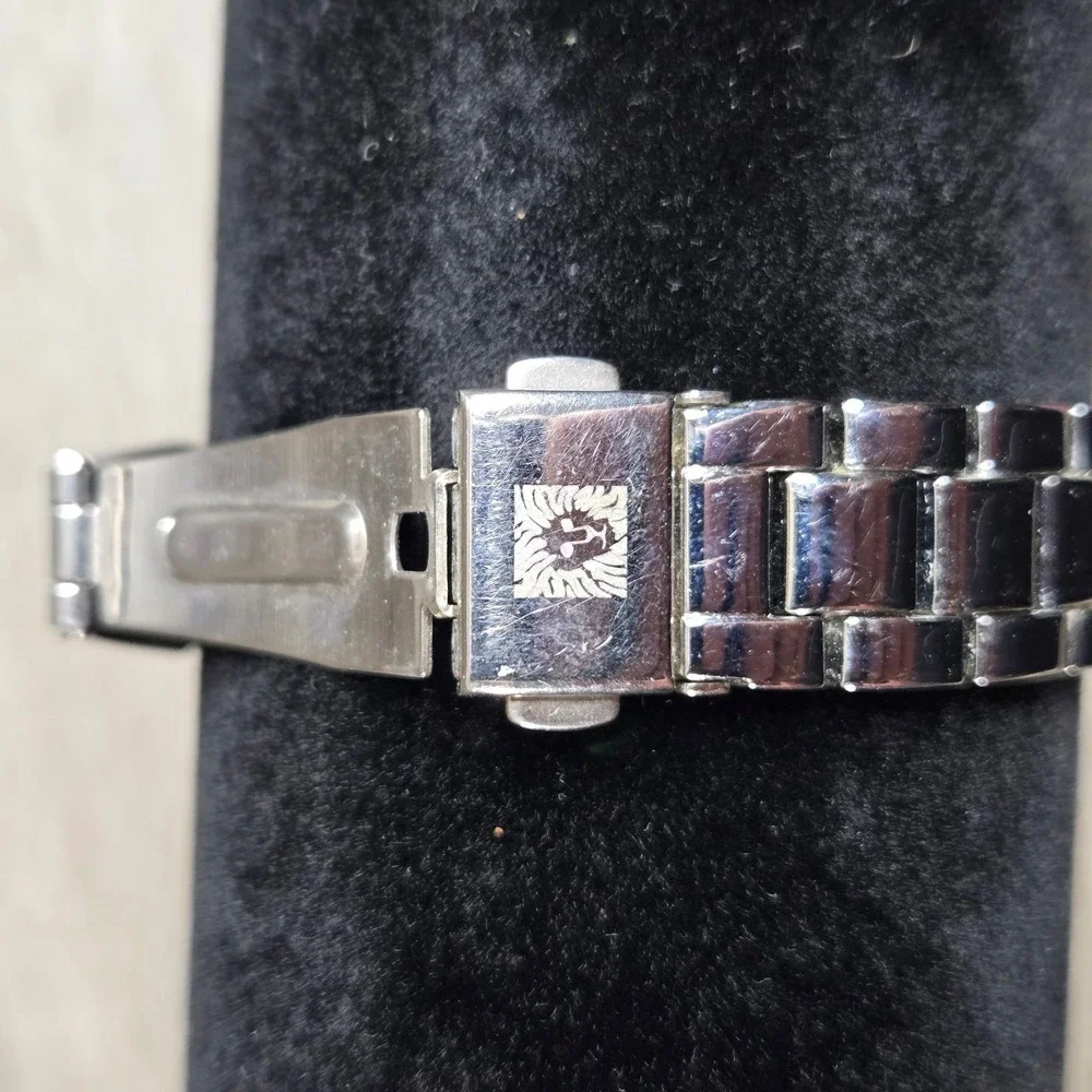 Anne Klein Watch Women 29mm Silver Tone MOP Bling Bezel Y121E  6